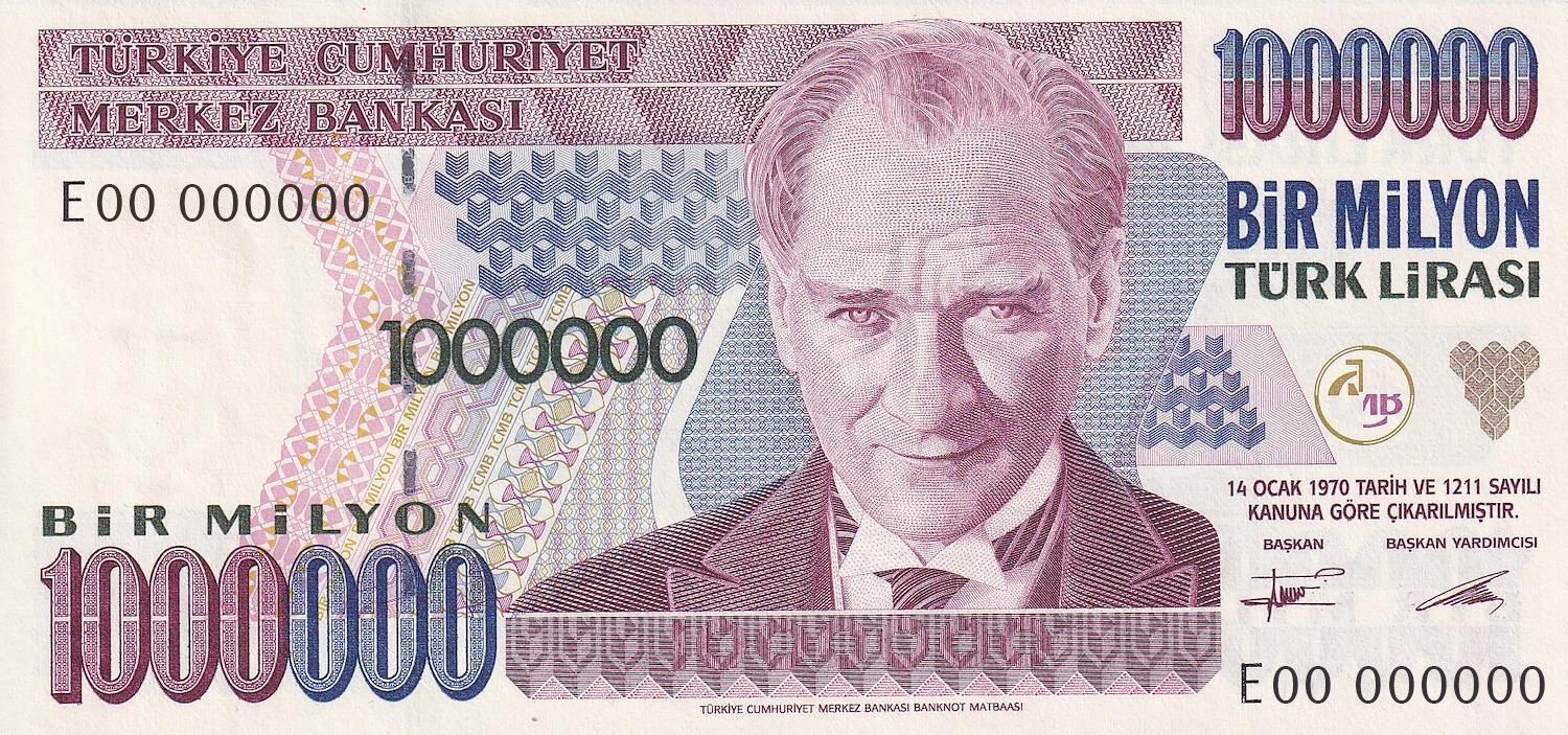 1 Milyon Türk lirası